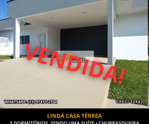 Ref.: VENDIDA – R$690.000,00 Casa Térrea com 3 Suítes e Piscina (80226)
